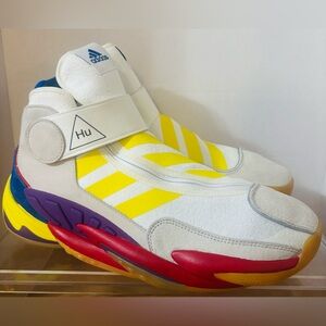 Adidas Pharrell x Crazy BYW 0 To 60 BOS White Multi-Color Kansas NWOB Sz 11.5
